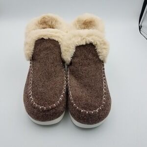 Women's Micro Suede Winter Slippers House Shoes Fuzzy Faux Fur Size 40 7.5US NEW